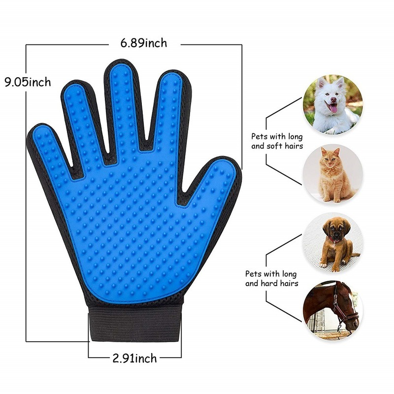 Cat and Dog Grooming Glove Wool Glove Pet Hair Deshedding Brush Comb Glove For Pet Dog Cleaning Massage Glove For Animal Sale