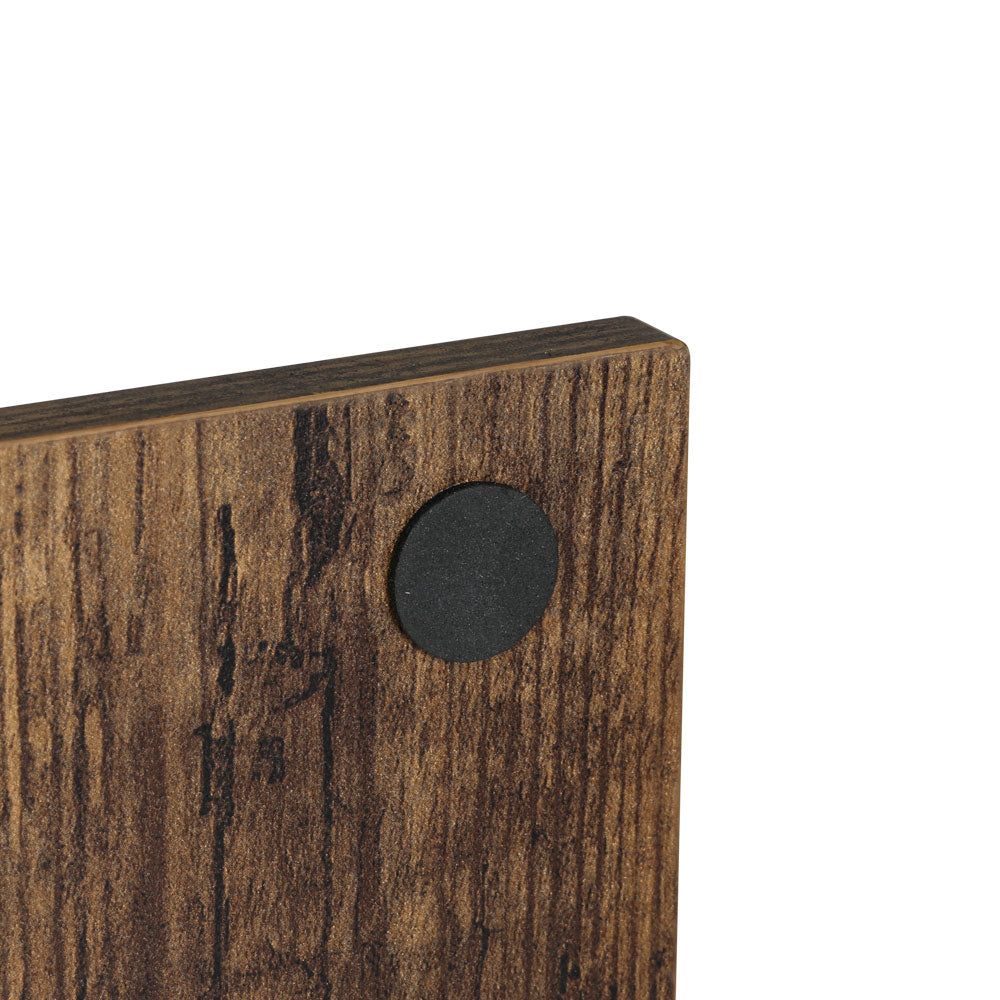 Bedside Table Shelves Side End Table Storage Nightstand Rust Oak