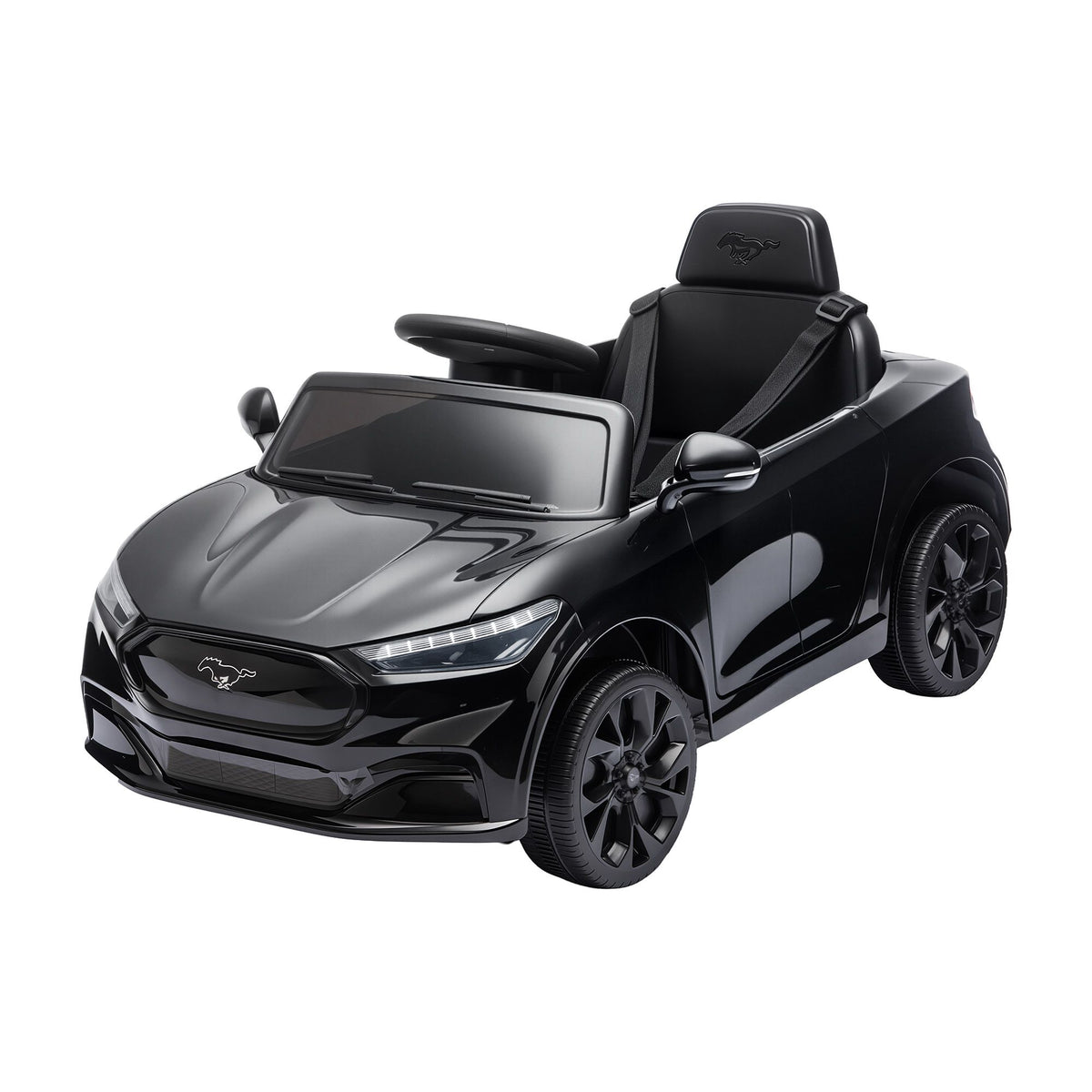 Kids 12V Ride On Sports Car – Ford, Remote Control, Black