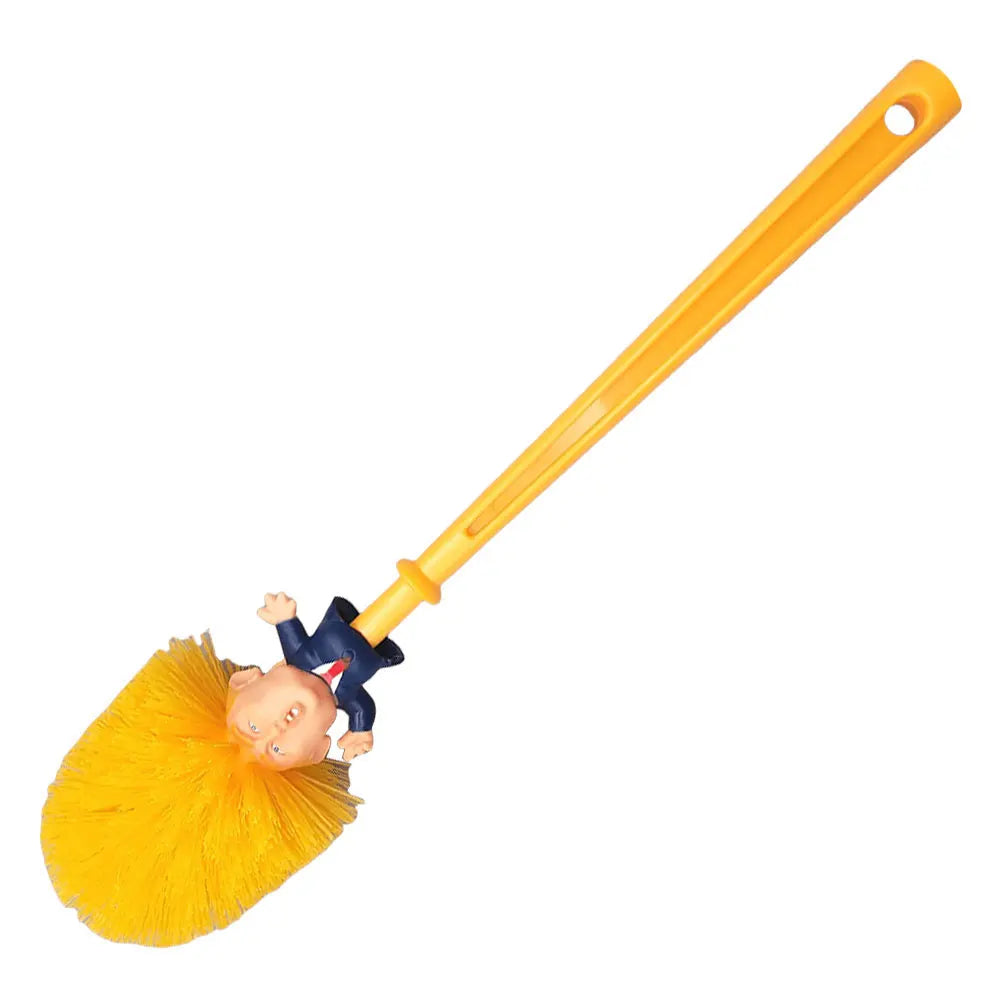 Funny Toilet Cleaning Brush Novelty Donald Bathroom Toilet Brush with Holder Toilet Bowl Brush Gift Household Accessories