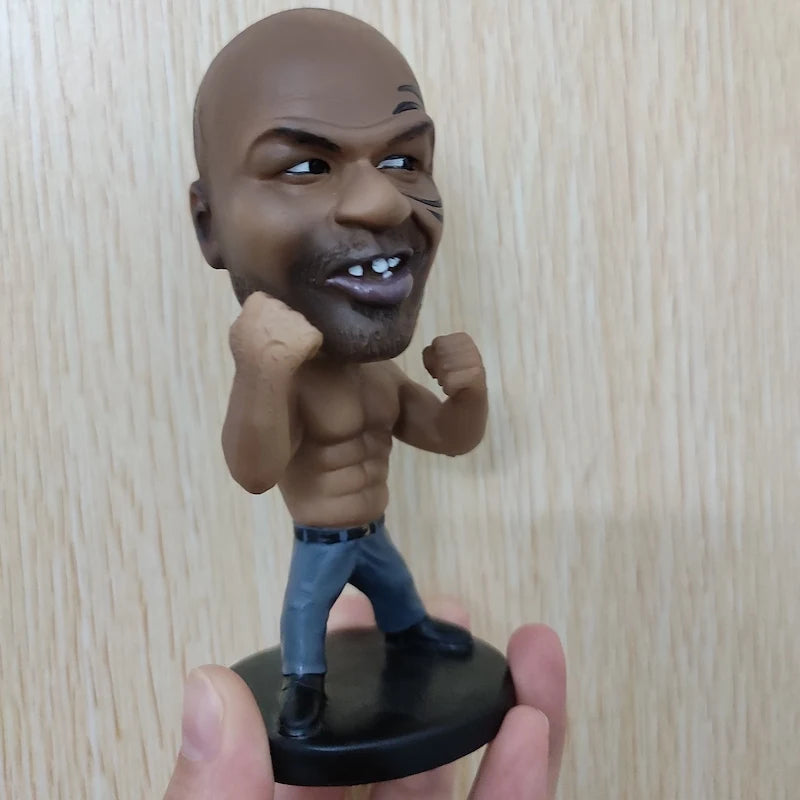 Hot Boxer Actor Boxing Champion Famous Shaking head Mike Tyson Action figure Statue Bobble Head Fighting character Car decor toy