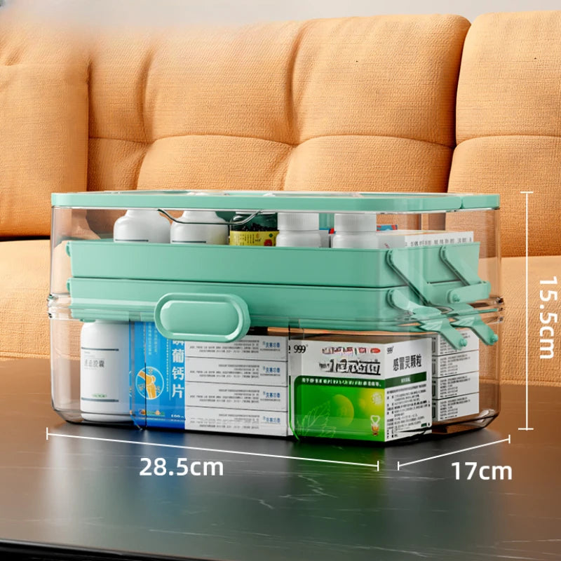 Household Medicine Box Large-capacity Medicine Multi-layer Sorting Storage Box Portable Storage Box