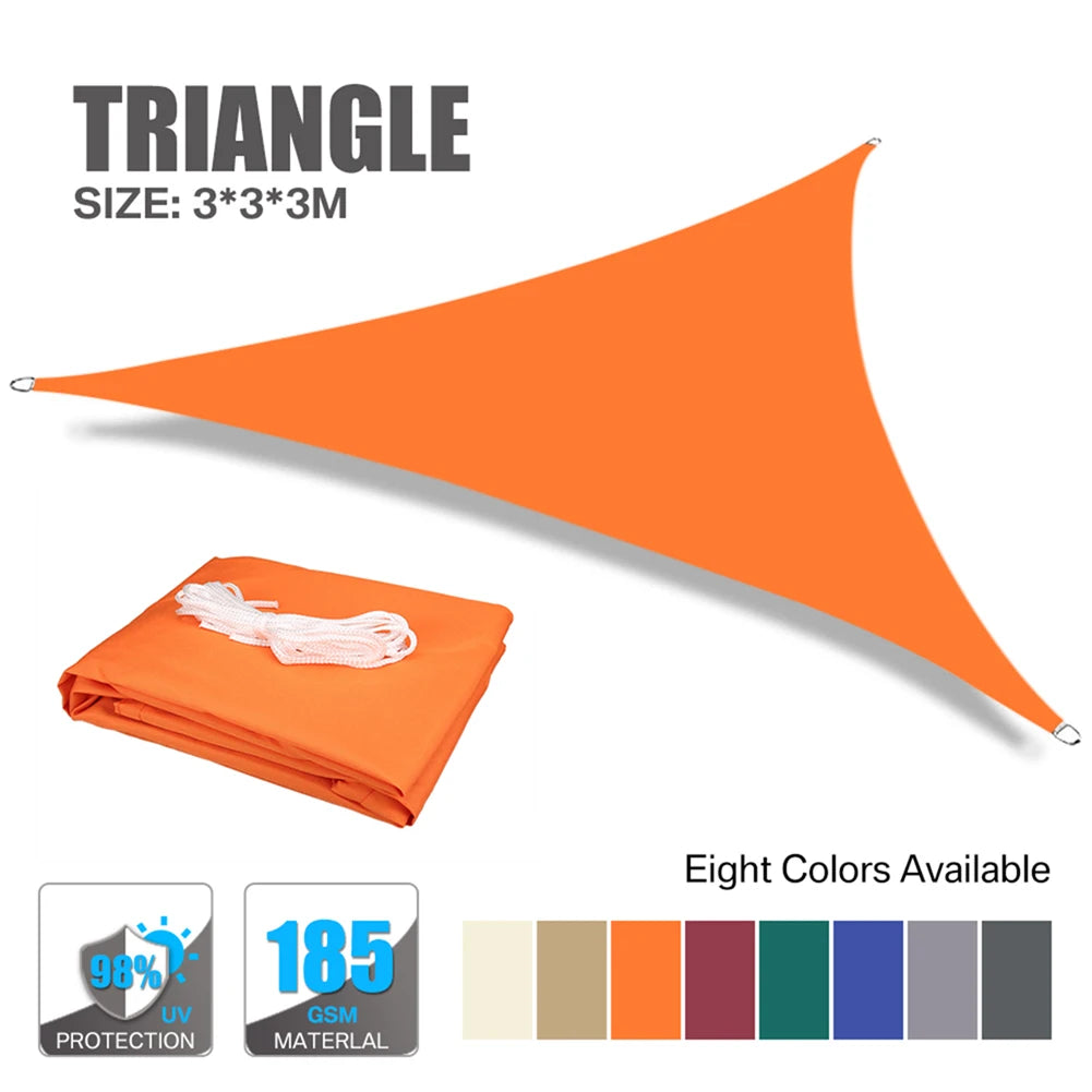 Triangle Sun Shade Sail Waterproof Garden Sail 5/3.6/3/2M Awning Canopy for Outdoor Garden Patio Pergola Sunshade Cloth Big Tent