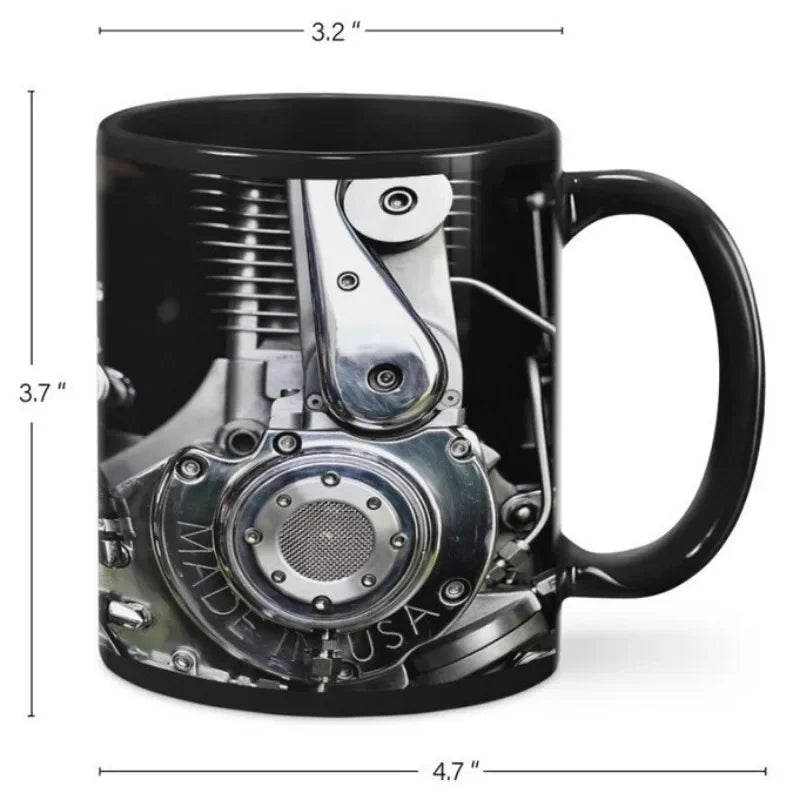 1PC Creative Engine Engine Ceramic Coffee Mug Cup Water Cup Car Motorcycle Festival Gifts