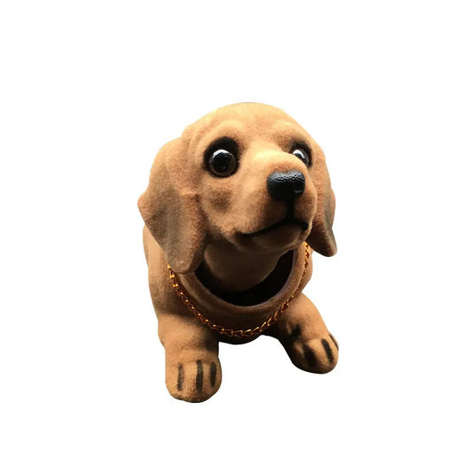 Car Styling Nodding Dog Cute Dachshund Doll Car Ornament Bobblehead Dog Auto Dashboard Rocking Head Dog Car Interior Decoration