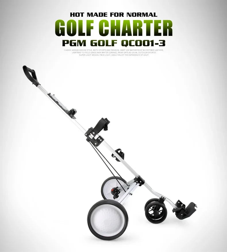 PGM Professional Folding Golf Trolley Outdoor Sports Travel Airport Baggage Check Carrier Cart Stroller Golf Pitch Tool Supplies