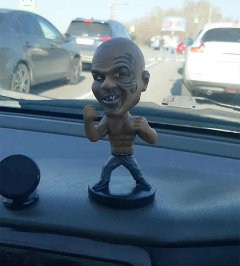 Hot Boxer Actor Boxing Champion Famous Shaking head Mike Tyson Action figure Statue Bobble Head Fighting character Car decor toy