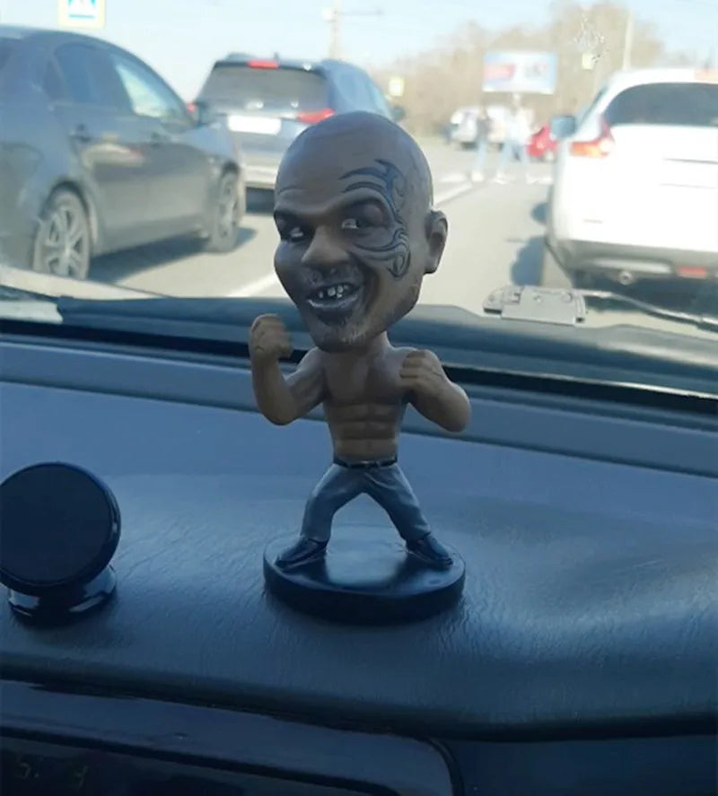 Hot Boxer Actor Boxing Champion Famous Shaking head Mike Tyson Action figure Statue Bobble Head Fighting character Car decor toy