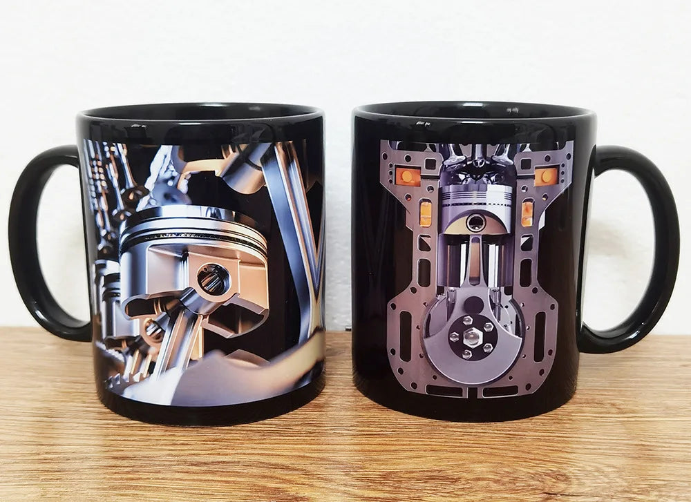 1PC Creative Engine Engine Ceramic Coffee Mug Cup Water Cup Car Motorcycle Festival Gifts