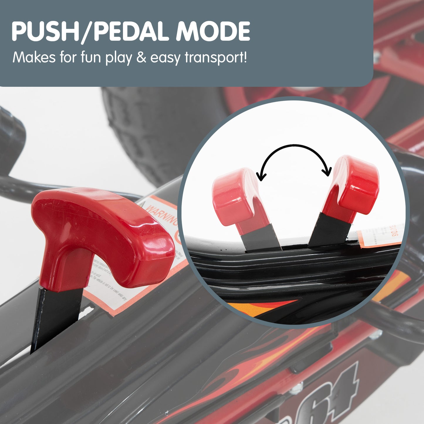 Kids Ride On Pedal-Powered Go Kart - Red