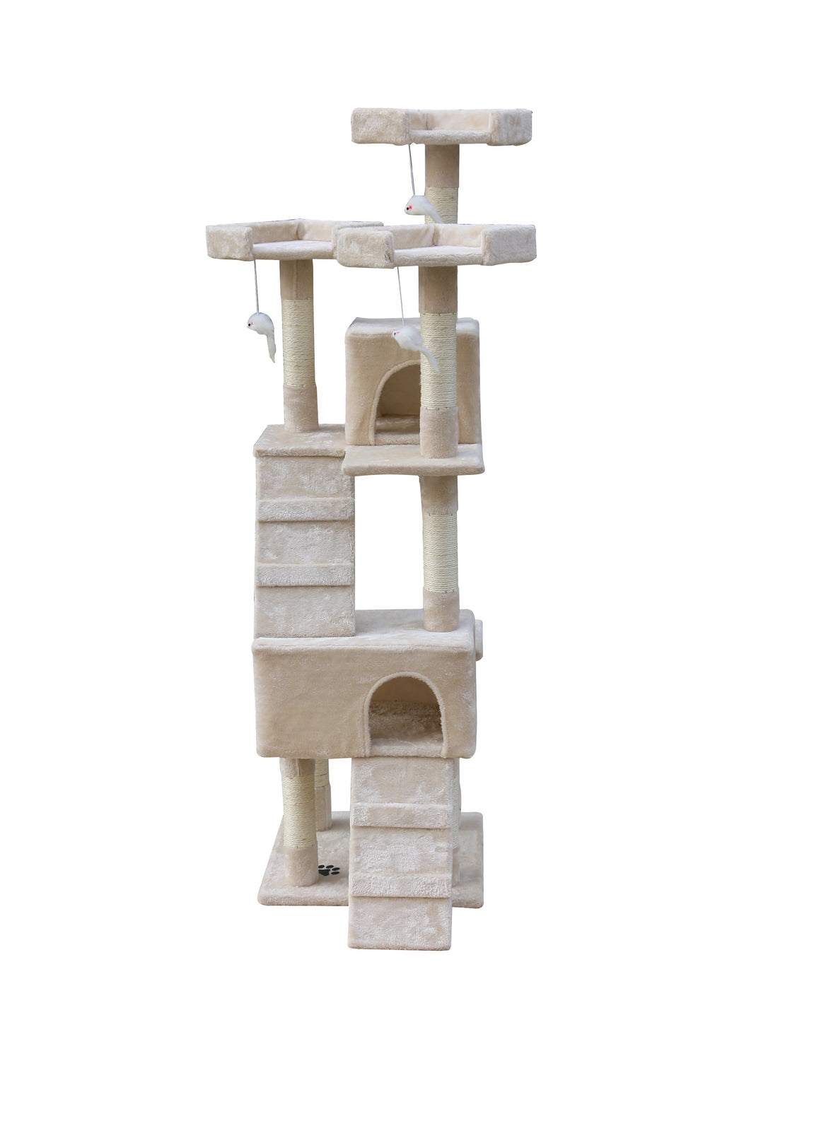 170cm Cat Scratching Tree with Ladder – Beige