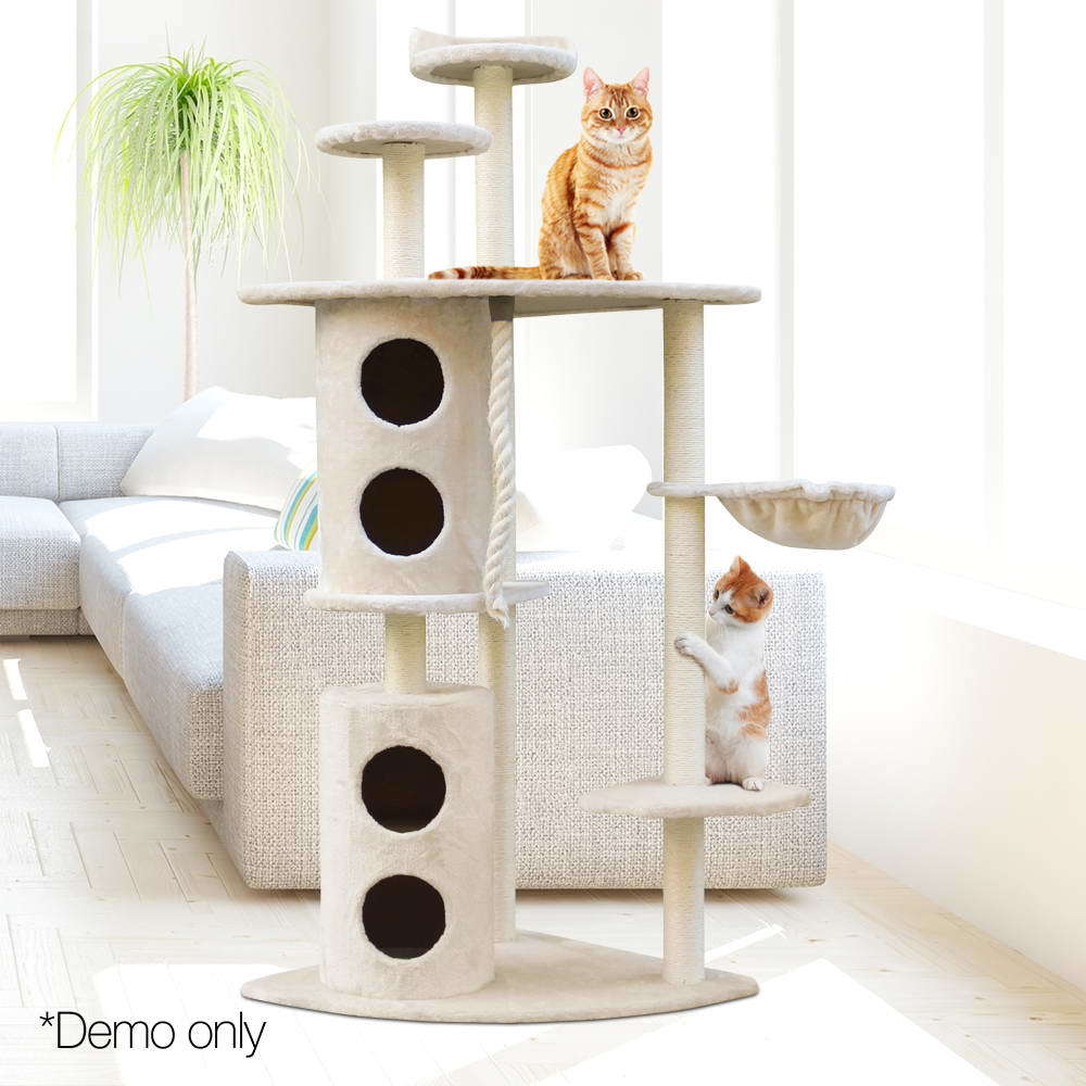 170cm XL Multi-Level Cat Scratching Tree – Beige