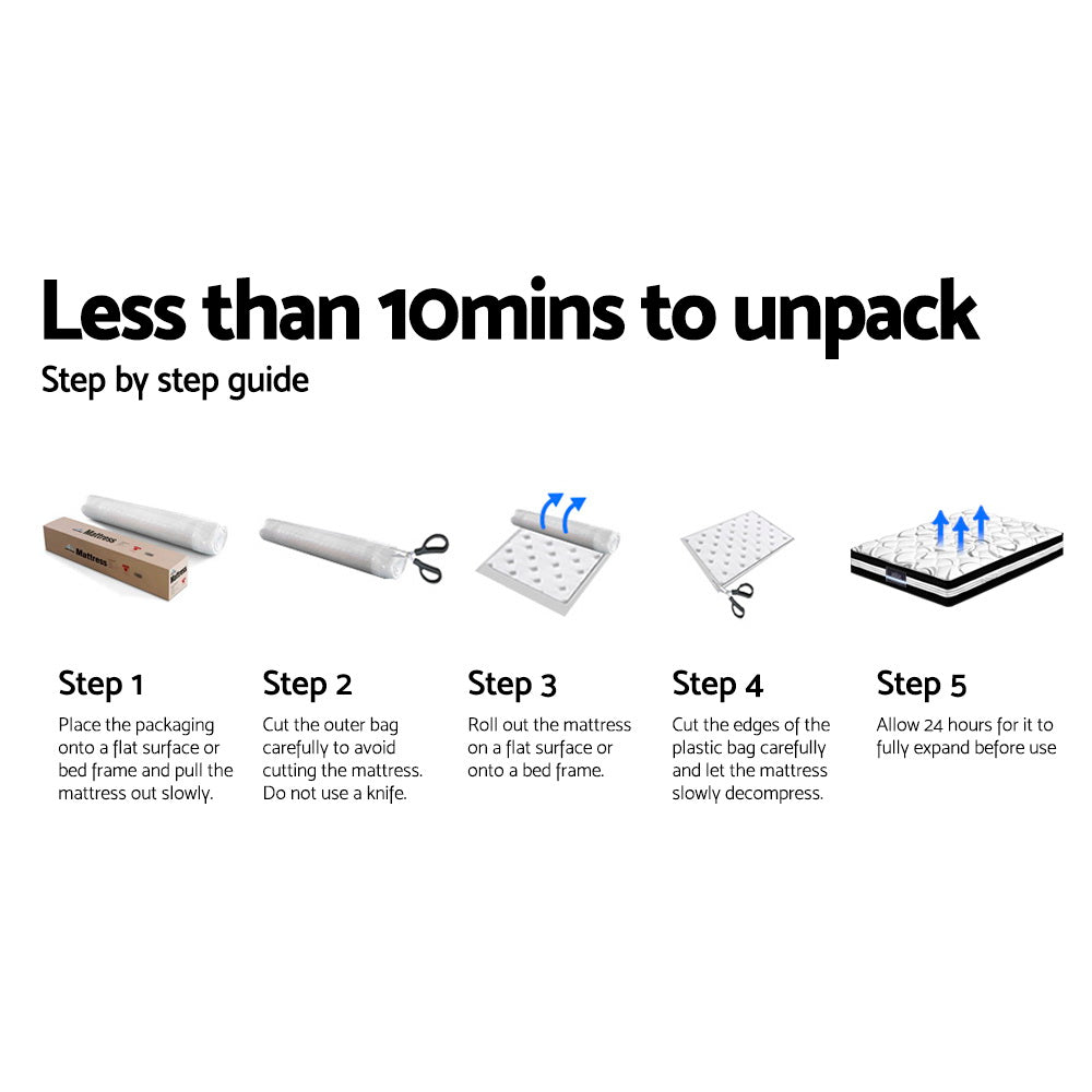 Literie Matelas à ressorts Bonnell Normay 21 cm d'épaisseur Lit double