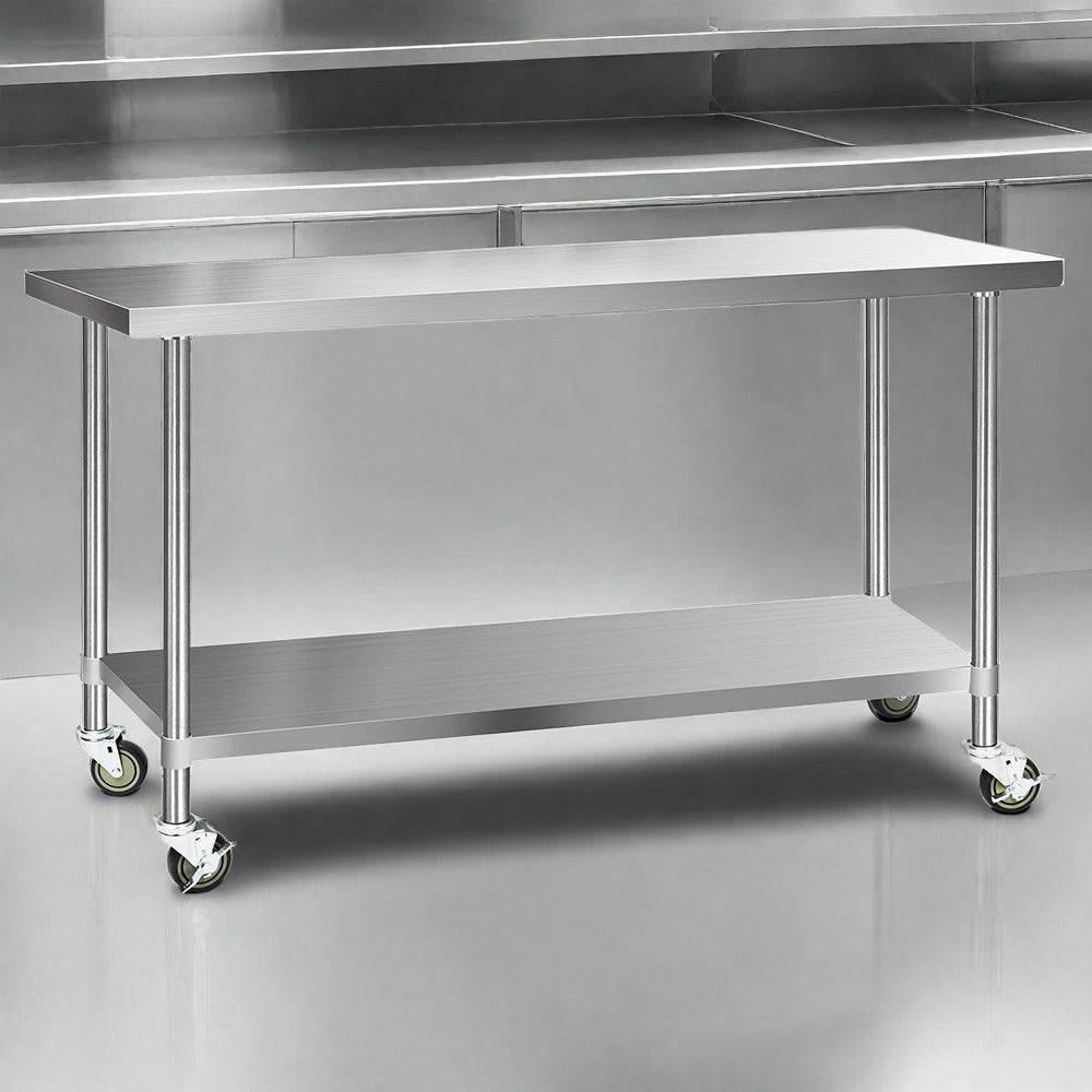 304 Stainless Steel Kitchen Benches Work Bench Food Prep Table with Wh ...
