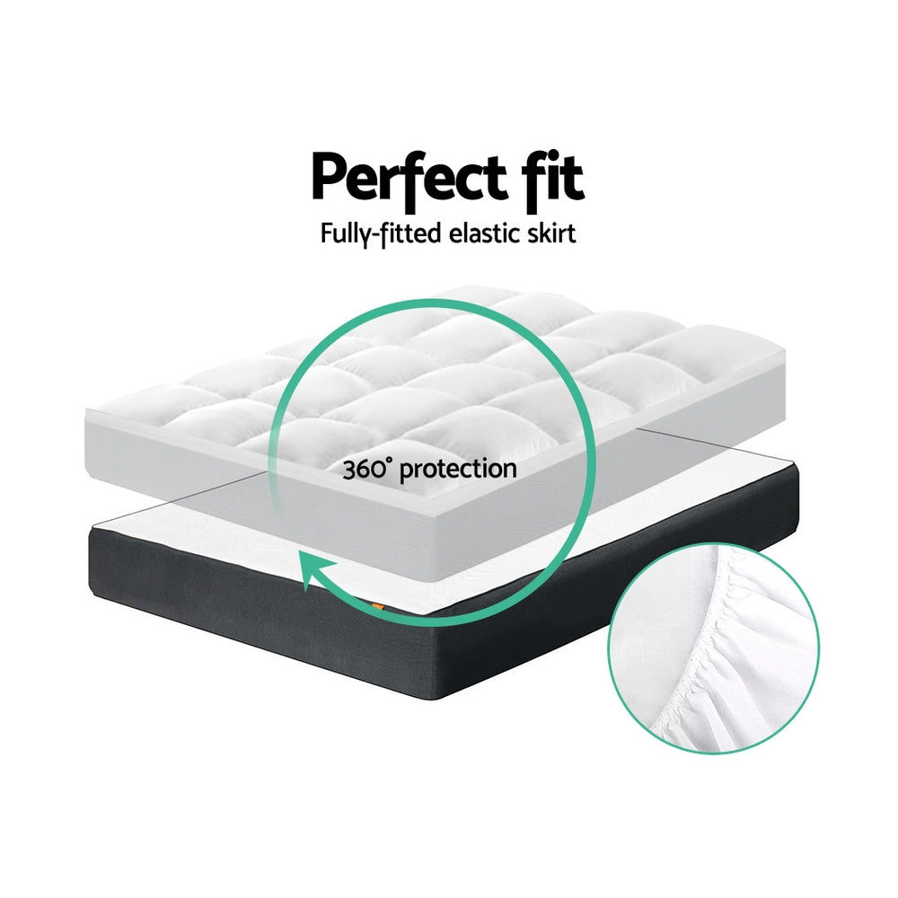 Matratzenauflage King Pillowtop 1000 g/m² Mikrofaser-Füllung Schutz