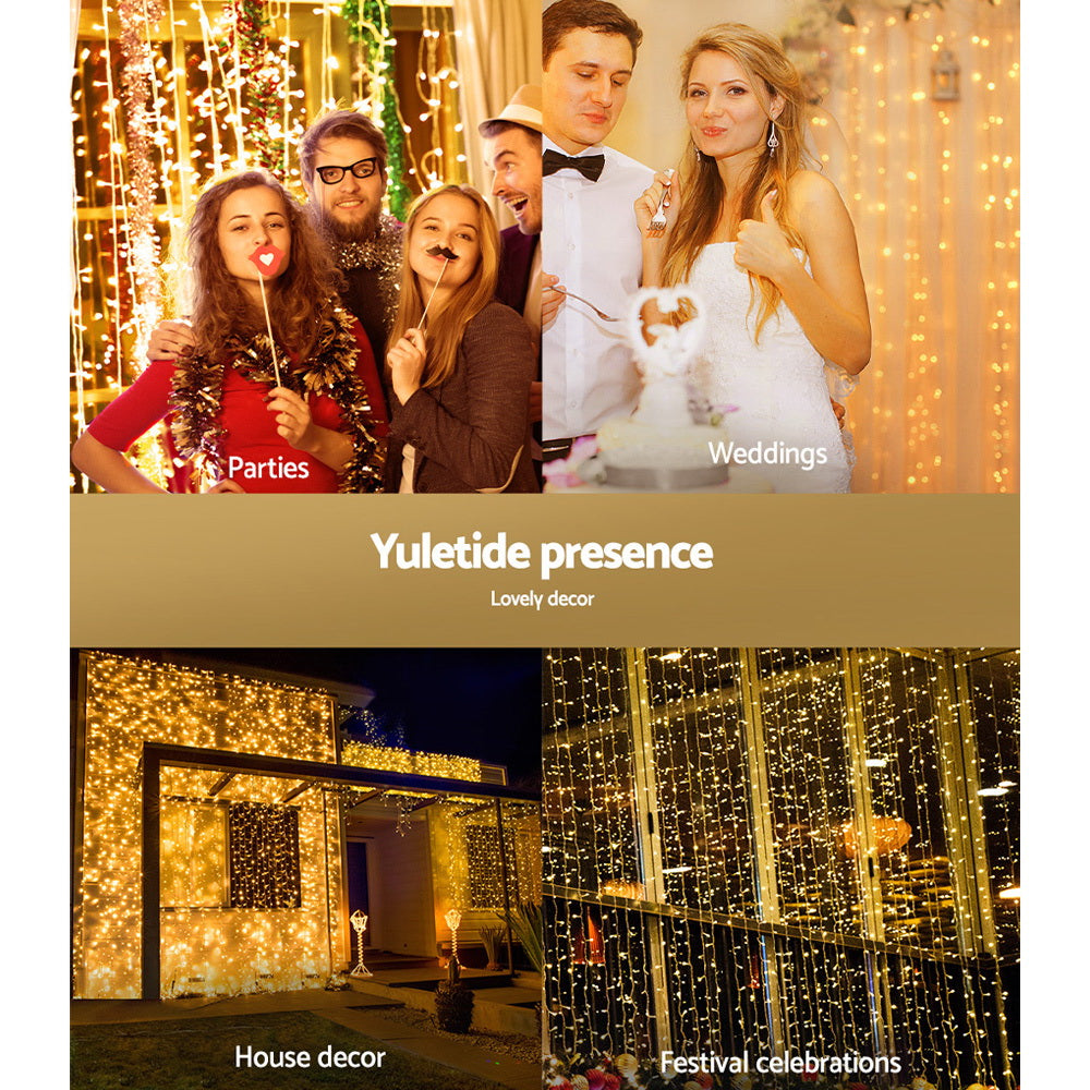 Guirlande Lumineuse de Noël 6X3M 600LED Blanc Chaud