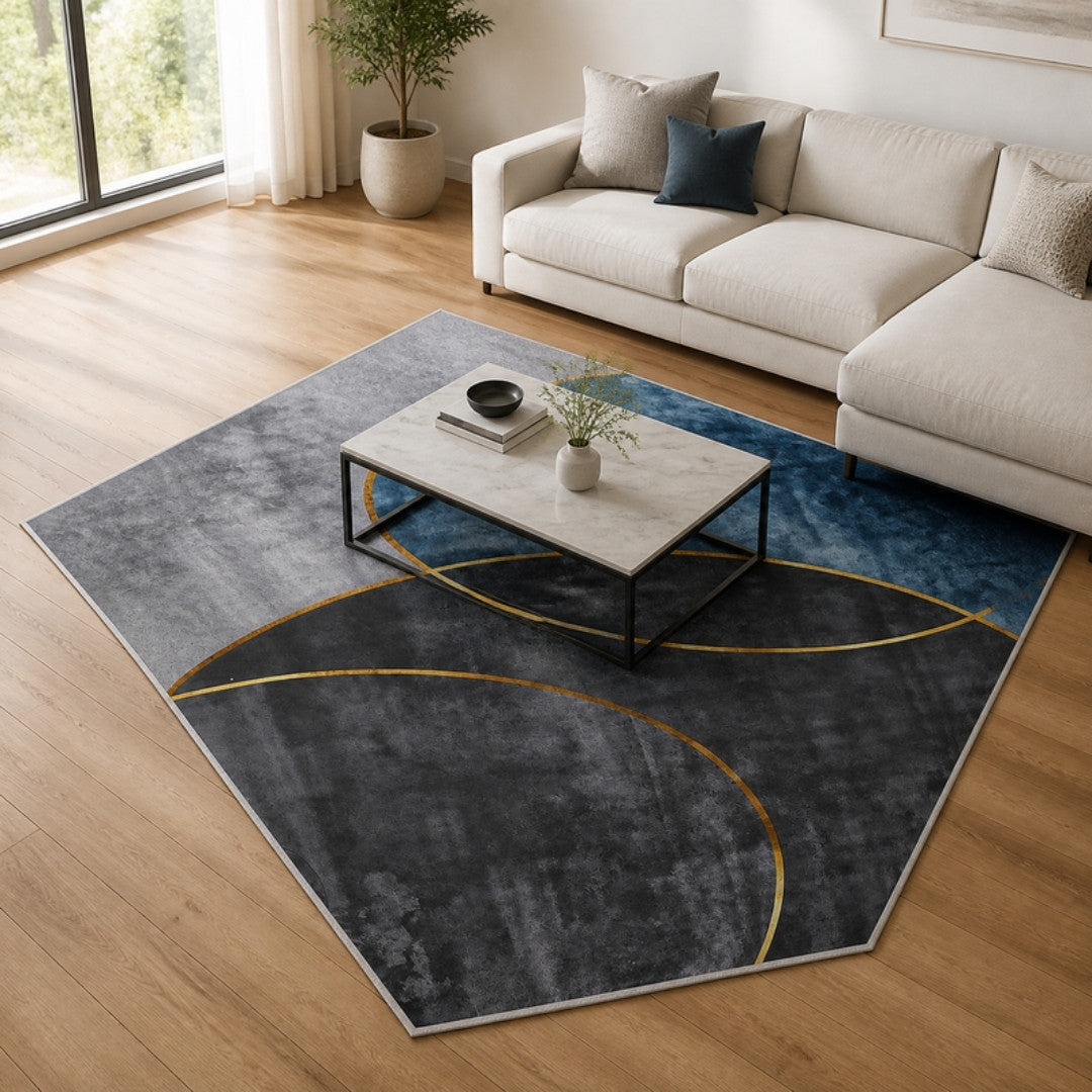 Washable Geometric Floor Rug