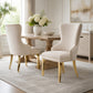 Beige Velvet Dining Chairs