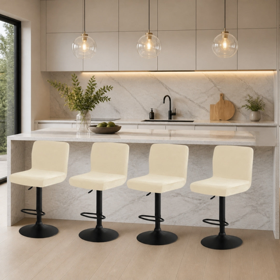 Stretch Velvet Bar Stool Covers