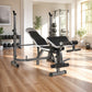 Multi-station home gym 5-in-1 in a bright home gym
