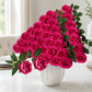 Pink silk rose bouquet