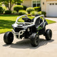 Kids off-road electric ride on car on a driveway