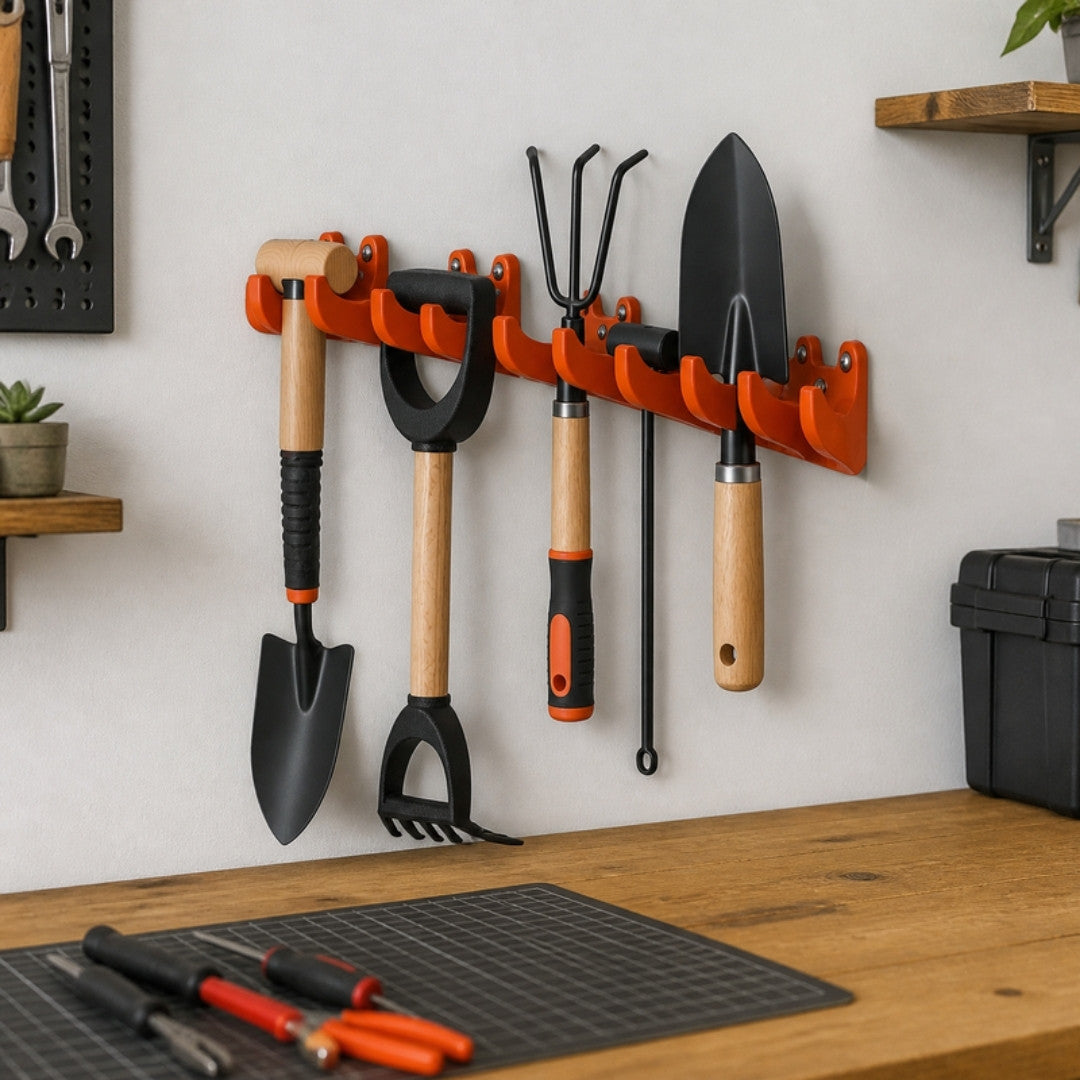 5 pack orange garden tool holders