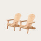 Set of 2 wooden Adirondack outdoor chairs