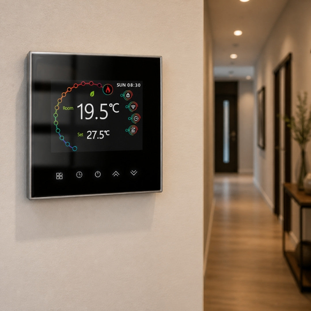 WiFi smart thermostat black