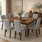 Set of 6 upholstered dining chairs in a modern dining room