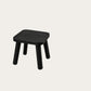 Solid wood mini side table black