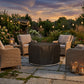 Round gas fire pit cover