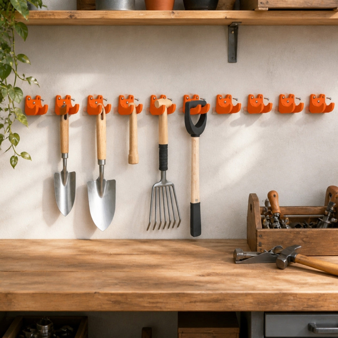 10 pack orange garden tool holders
