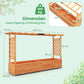 Double Flower Pot Frame with Arch Trellis and Hanging Roof, Raised Garden Bed for Climbing Plants, Patio Backyard Container, Orange Fir Wood