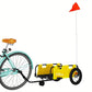 Heavy-Duty Yellow Oxford Fabric Bike Trailer with Sturdy Iron Frame - Perfect for Outdoor Leisure, 1pc