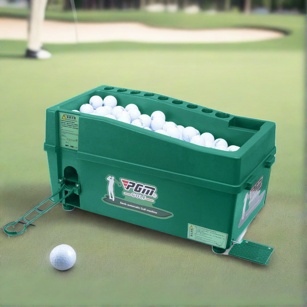 Semi-Automatic Golf Ball Machine With Golf Clubs Holder