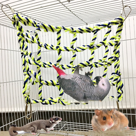 Parrot climbing net