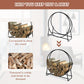 102cm Firewood Storage Rack Log Hoop Stand Fireplace Wood Holder Lumber Shelter Stand Outdoor