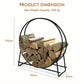 102cm Firewood Storage Rack Log Hoop Stand Fireplace Wood Holder Lumber Shelter Stand Outdoor