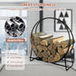 102cm Firewood Storage Rack Log Hoop Stand Fireplace Wood Holder Lumber Shelter Stand Outdoor