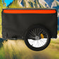 1pc Heavy Duty Bike Trailer, 45kg Load Capacity, Iron Construction, Durable Denim Fabric, Outdoor Adventure Cycling Accessory