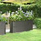 Garden Raised Bed Steel Planter Box Anthracite Color 152x48 cm Durable Powder- Coated Design Ideal for Vegetables Herbs and Flowers