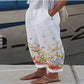 No Belt Loose Cotton Wide-leg Pants