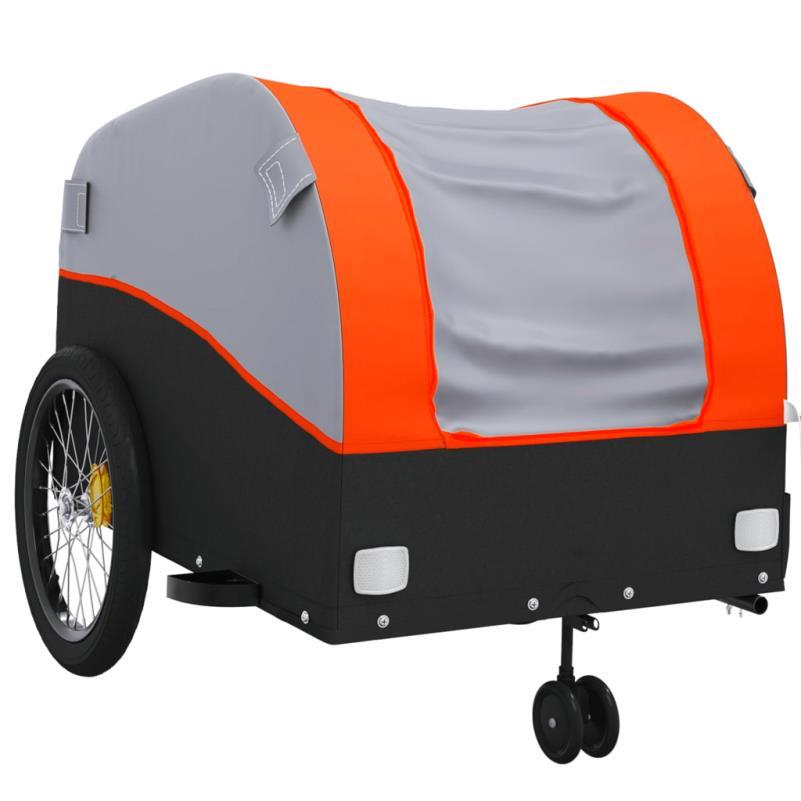 Heavy-Duty Bike Trailer in Black & Orange - Holds Up to 44.91 KG, Durable Iron Construction for Outdoor Adventures