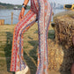 New Bohemian Style Bell-bottom Pants Women's Ethnic Style Fashion Casual Stretch