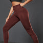 Seamless Knitted Peach Hip Fitness Pants High Waist