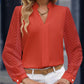 Early Autumn V-neck Lace Stitching Long-sleeved Shirt