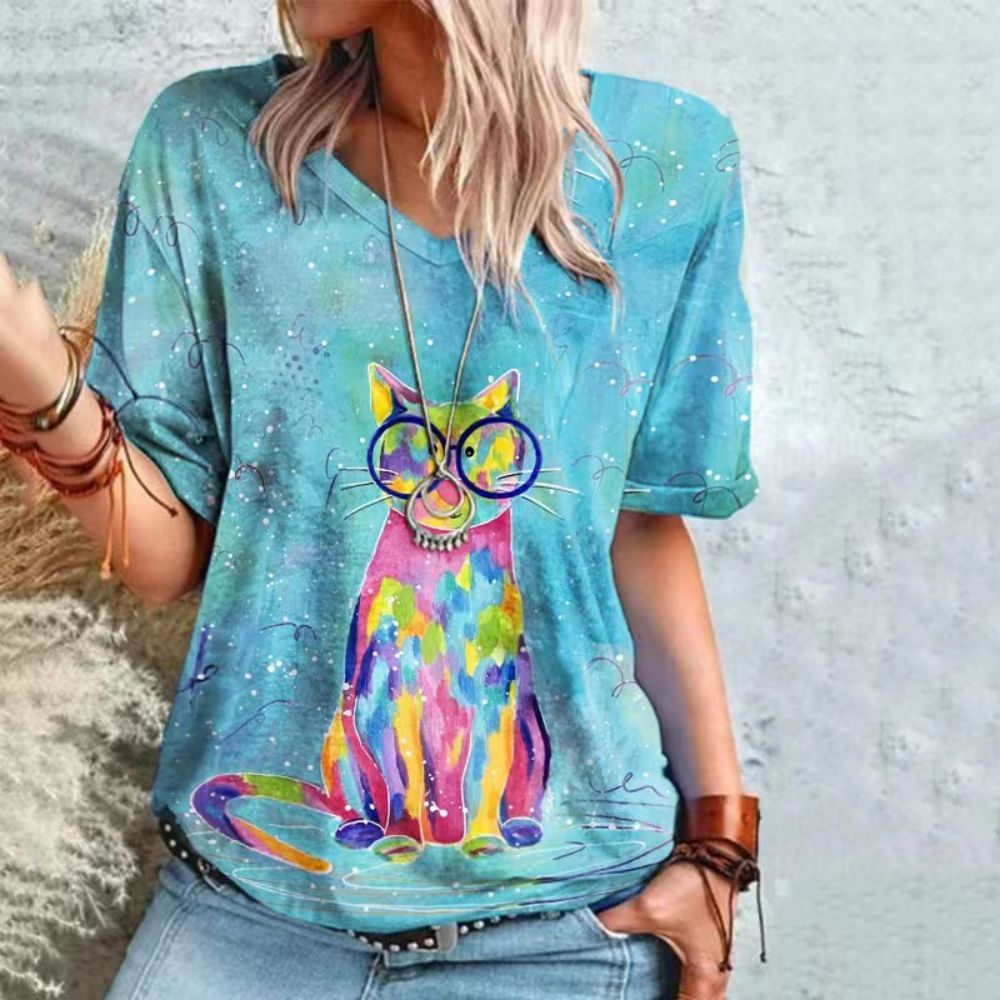 Kitten Women's Printed Wear T-shirt