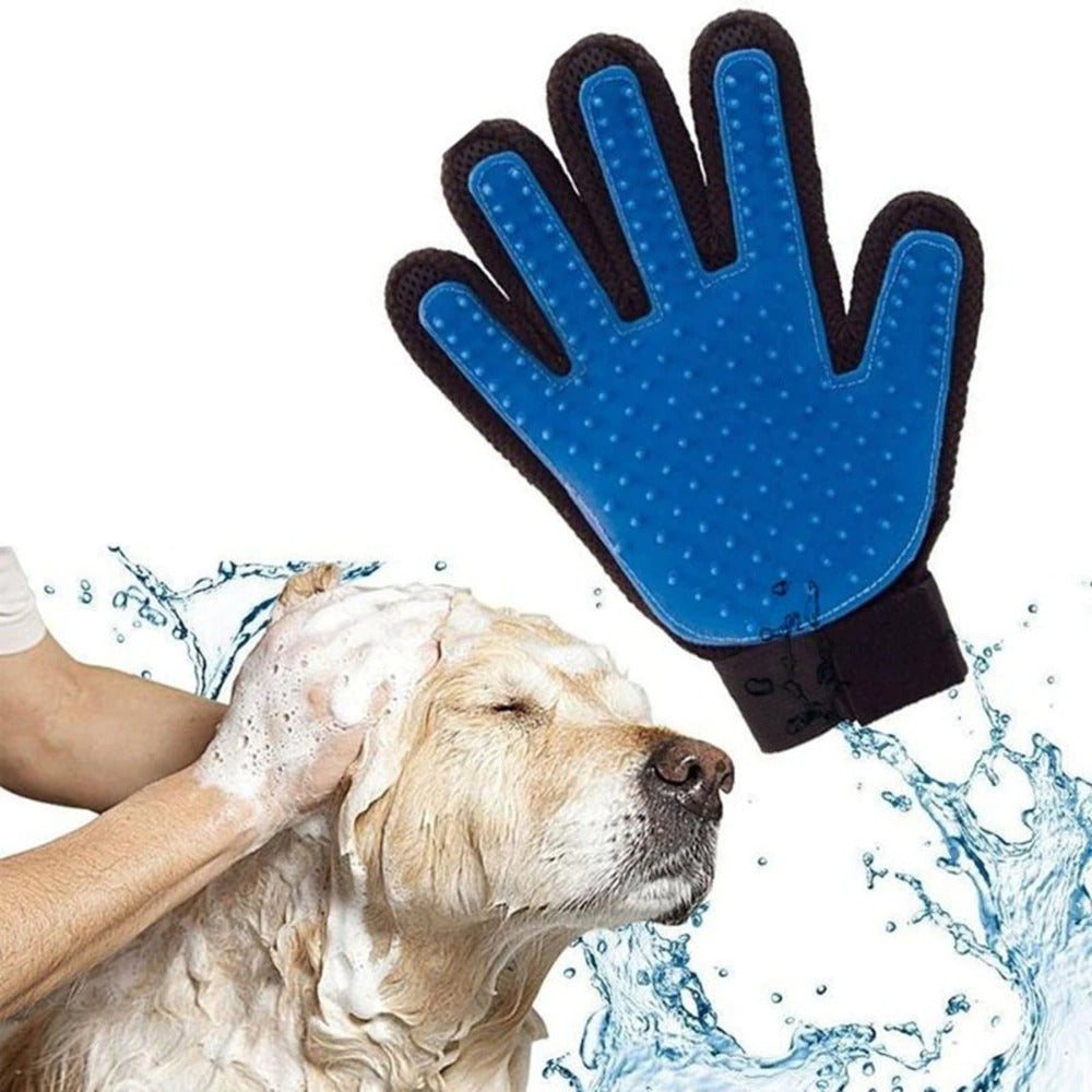 Cat and Dog Grooming Glove  Wool Glove Pet Hair Deshedding Brush Comb Glove For Pet Dog Cleaning Massage Glove For Animal Sale