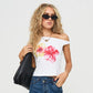 Flower Print Short-sleeved T-shirt